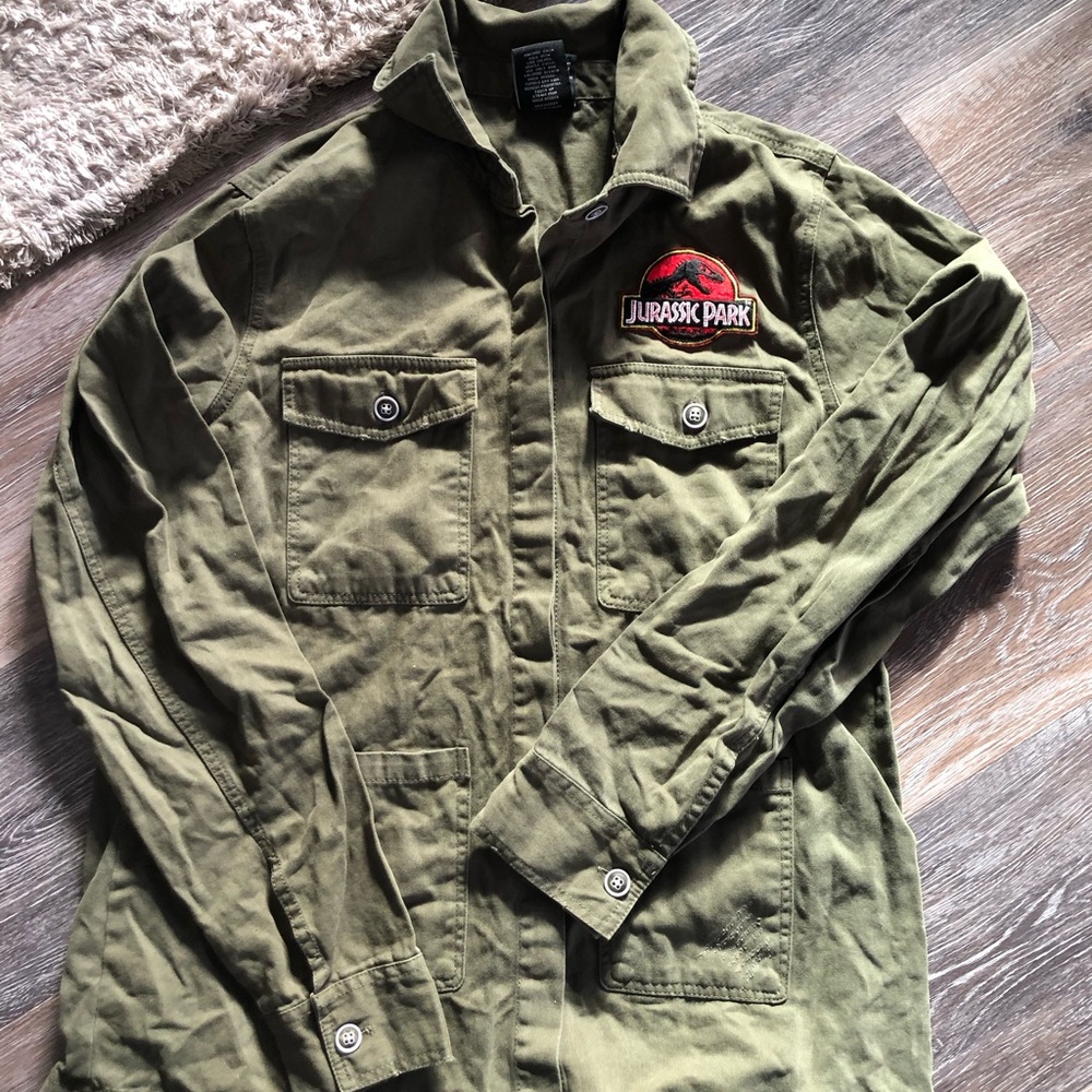 Jurassic Park Women’s Green Military Jacket Size Small
